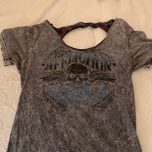 Affliction reversible shirt
